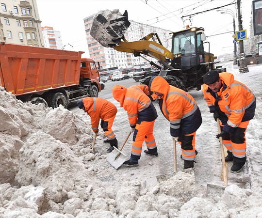 Уборка снега в Благовещенске и  Амурской области